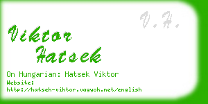 viktor hatsek business card